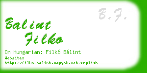 balint filko business card